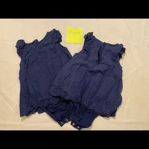 Twin Navy Blue Rompers